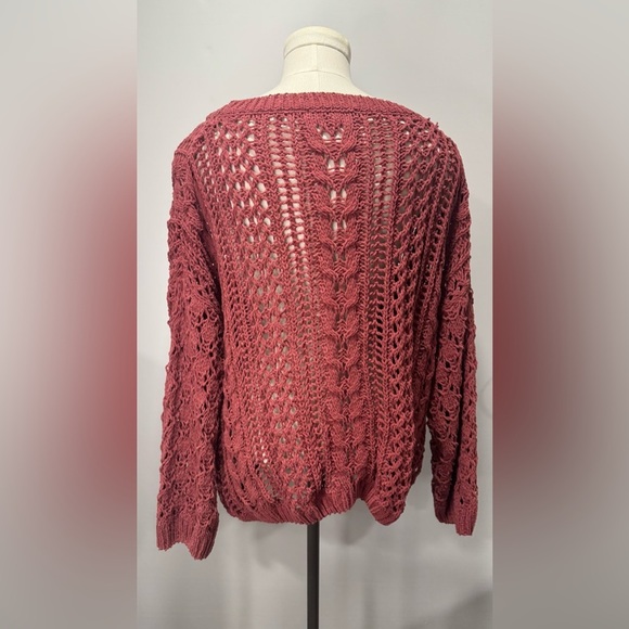 Elodie Womens Chunky Knit Sweater Pink Size Small - Picture 5 of 13